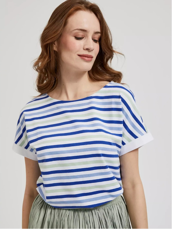 Moodo Gestreiftes Damen-T-Shirt Moodo
