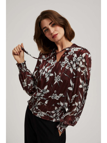 Moodo Damen Bluse Gemustert Moodo