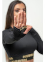 Nebbia NEBBIA Damen INTENSE Perform Langarm-Crop-Top 839 Gold Nebbia