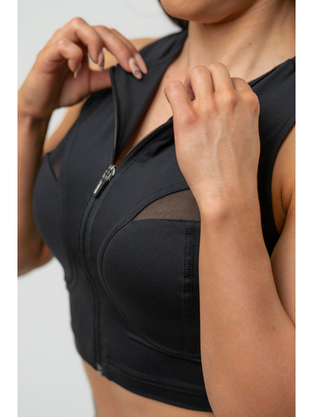 Nebbia NEBBIA Damen Crop Top mit hohem Träger INTENSE Mesh 842 Gold Nebbia