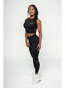Nebbia NEBBIA Damen Crop Top mit hohem Träger INTENSE Mesh 842 Gold Nebbia
