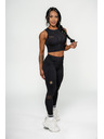 Nebbia NEBBIA Damen Crop Top mit hohem Träger INTENSE Mesh 842 Gold Nebbia