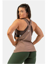 Nebbia Locker sitzendes "Feeling Good" Tank-Top mit überkreuztem Rücken 419 Brown Nebbia