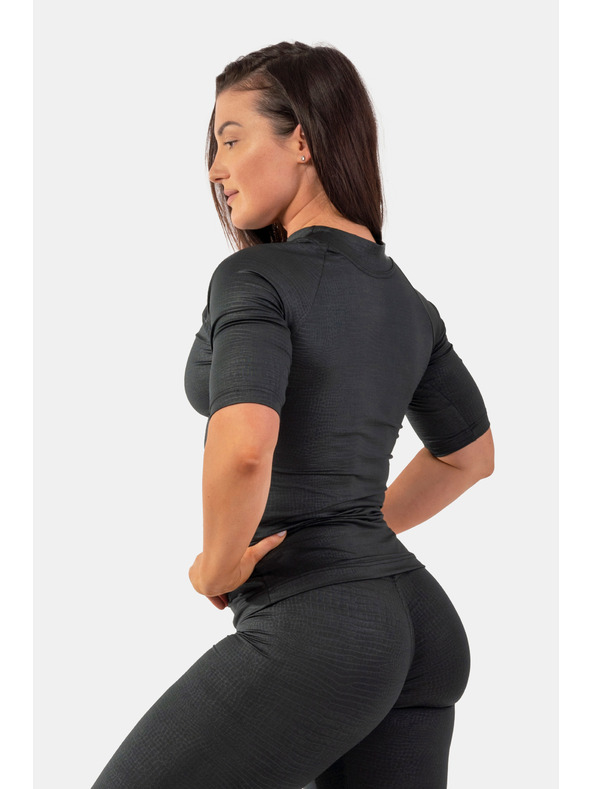 Nebbia Python-T-Shirt mit Schlangenhautmuster 416 Nebbia