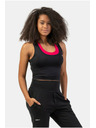 Nebbia Sportliches Slim-fit Crop-Tank-Top 422 Schwarz