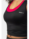 Nebbia Sportliches Slim-fit Crop-Tank-Top 422 Schwarz