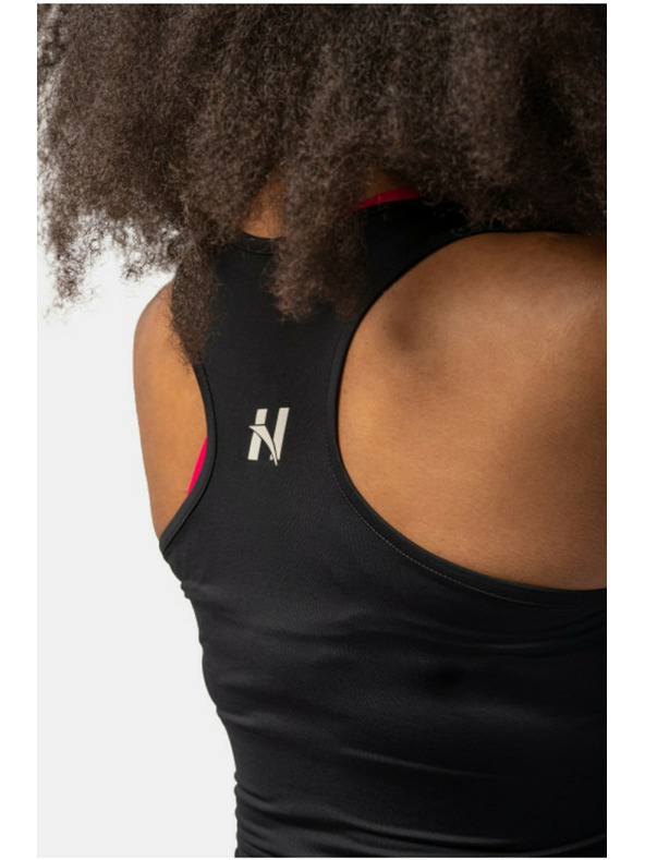 Nebbia Sportliches Slim-fit Crop-Tank-Top 422 Schwarz