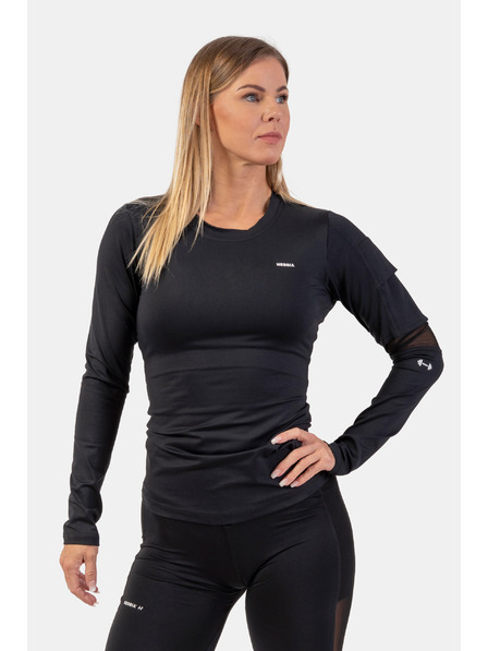 Nebbia Smart Pocket Langarm-Funktions-T-Shirt 418 Nebbia
