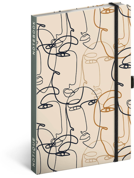 NOTIQUE NOTIQUE Notes Gesicht, gefüttert, 13 x 21 cm BAAGL