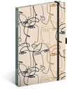 NOTIQUE NOTIQUE Notes Gesicht, gefüttert, 13 x 21 cm BAAGL