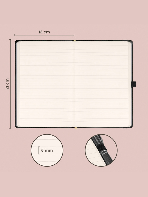 NOTIQUE NOTIQUE Notes Elegant, gefüttert, 13 x 21 cm