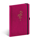 NOTIQUE NOTIQUE Notes Velvet Flamingo, gefüttert, 13 × 21 cm BAAGL