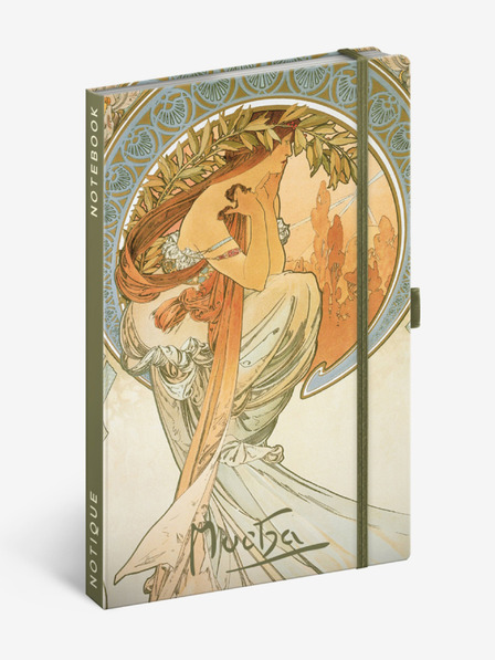 NOTIQUE NOTIQUE-Notizen Alfons Mucha - Poesie, liniert, 13 x 21 cm