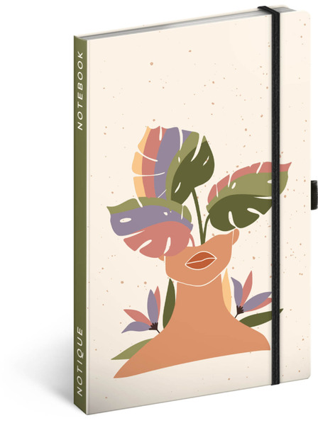 NOTIQUE NOTIQUE Notes Monstera, liniert, 13 x 21 cm BAAGL