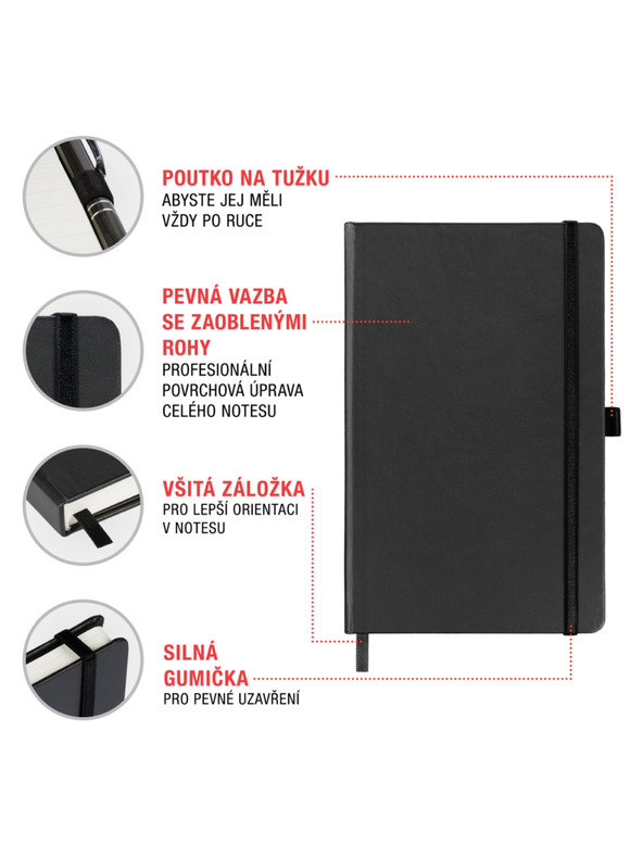 NOTIQUE NOTIQUE Notes Monstera, liniert, 13 x 21 cm BAAGL