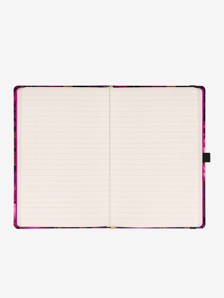 NOTIQUE NOTIQUE Notes Lila Blumen, gefüttert, 13 x 21 cm