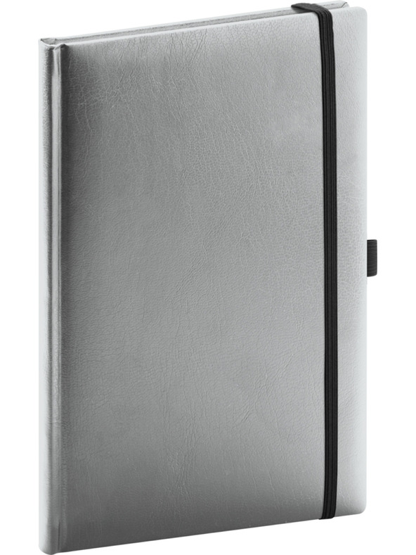 NOTIQUE NOTIQUE Notes Balacron, silber, gepunktet, 15 x 21 cm