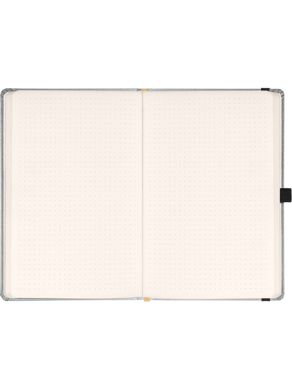 NOTIQUE NOTIQUE Notes Balacron, silber, gepunktet, 15 x 21 cm