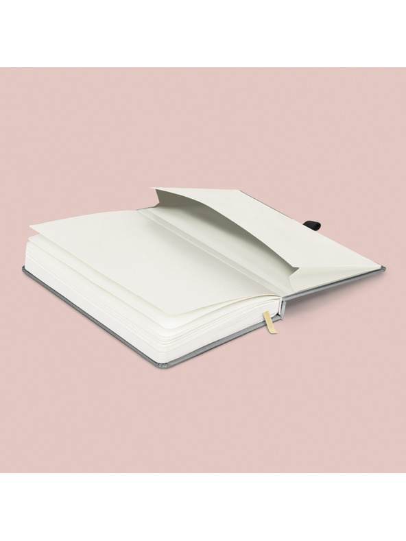 NOTIQUE NOTIQUE Notes Balacron, silber, gepunktet, 15 x 21 cm