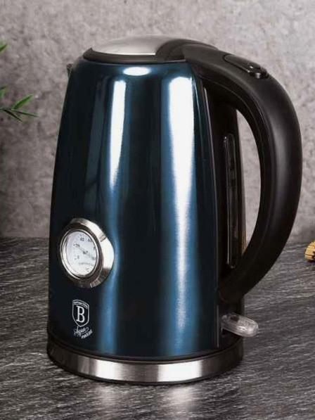 Berlingerhaus Wasserkocher 1,7 l mit Thermometer Aquamarin Metallic Line BERLINGERHAUS