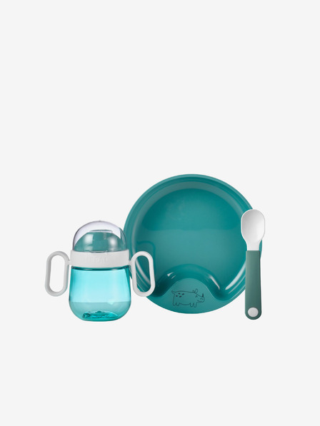 Mepal Becher-, Teller- und Löffelset in petrolblauer Farbe Mepal Mio