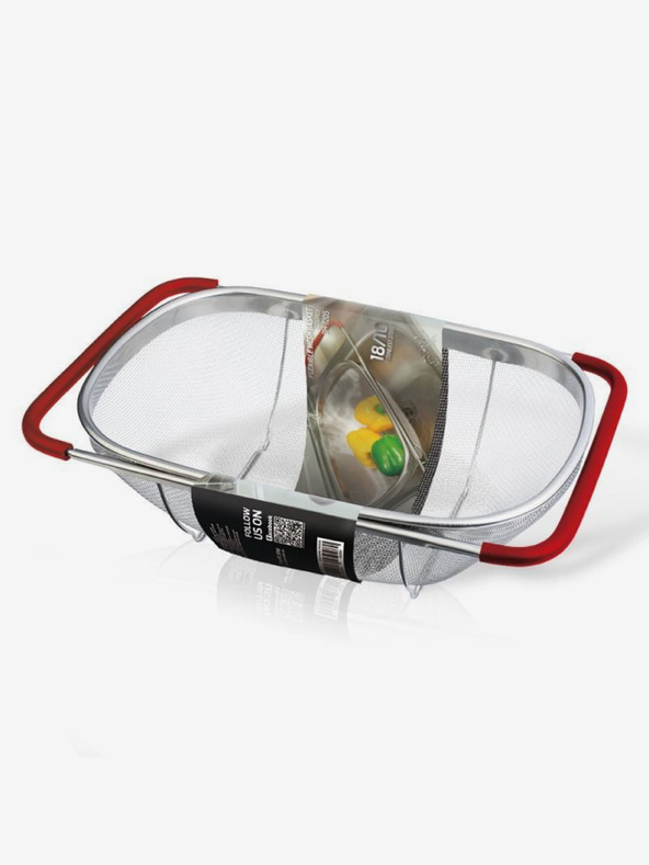 Berlingerhaus Edelstahl-Sieb mit ausziehbaren Griffen für die Spüle BERLINGERHAUS Burgundy