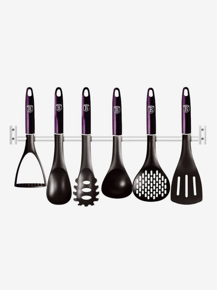 Berlingerhaus Küchenutensilien mit Wandhalter 7-teilig Purple Eclipse Collection BERLINGERHAUS