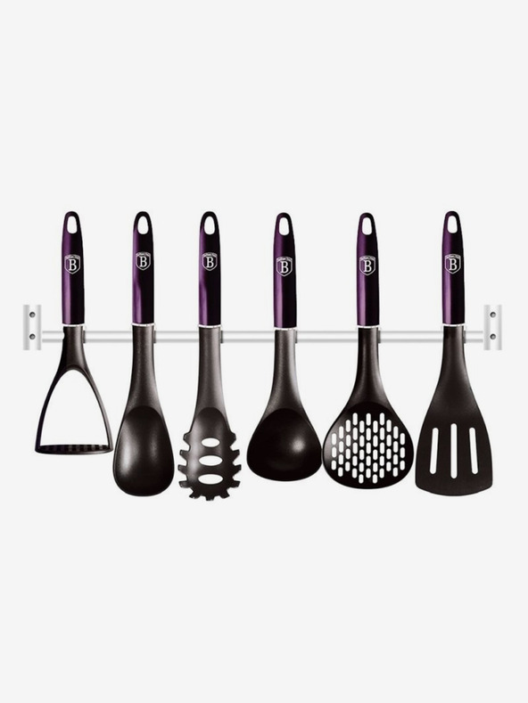 Berlingerhaus Küchenutensilien mit Wandhalter 7-teilig Purple Eclipse Collection BERLINGERHAUS