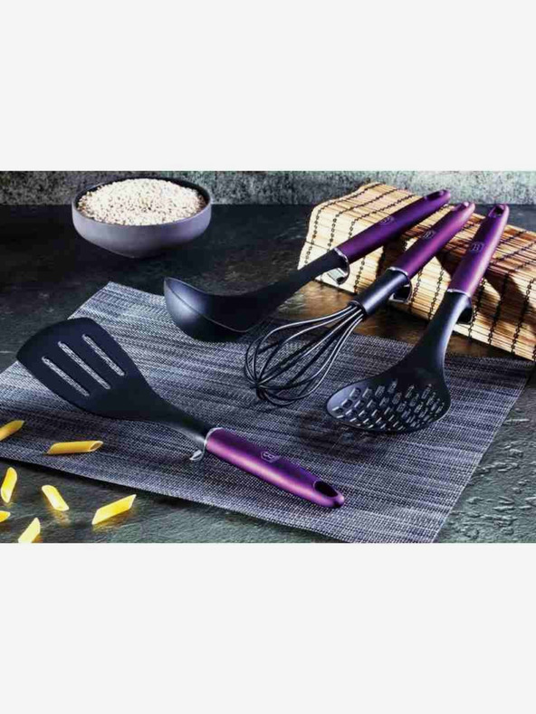 Berlingerhaus Küchenutensilien mit Wandhalter 7-teilig Purple Eclipse Collection BERLINGERHAUS