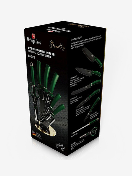 Berlingerhaus Messerset im Ständer 8-tlg. BERLINGERHAUS Emerald Collection