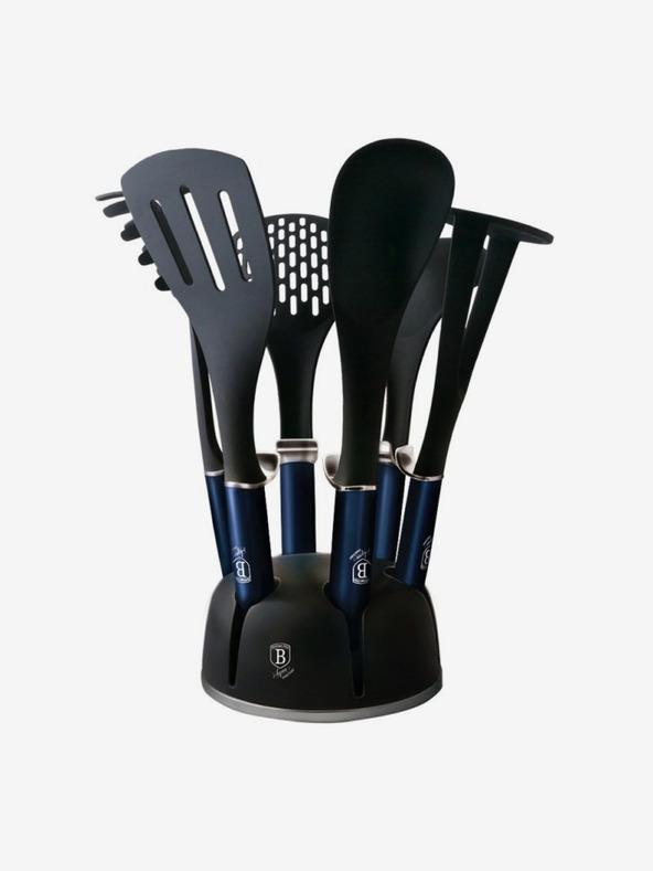Berlingerhaus Kitchen Utensil Set in Stand BERLINGERHAUS Aquamarine Metallic Line (7 pcs)