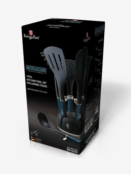 Berlingerhaus Kitchen Utensil Set in Stand BERLINGERHAUS Aquamarine Metallic Line (7 pcs)