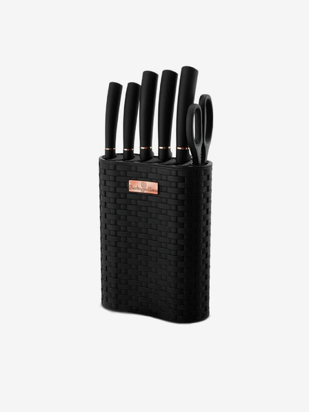 Berlingerhaus Messerset im Ständer 7-teilig BERLINGERHAUS Black Rose Collection