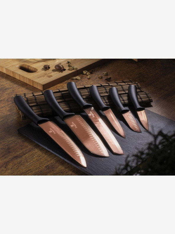 Berlingerhaus BERLINGERHAUS Rosegold Metallic Line Set mit sechs Messern mit Antihaftbeschichtung