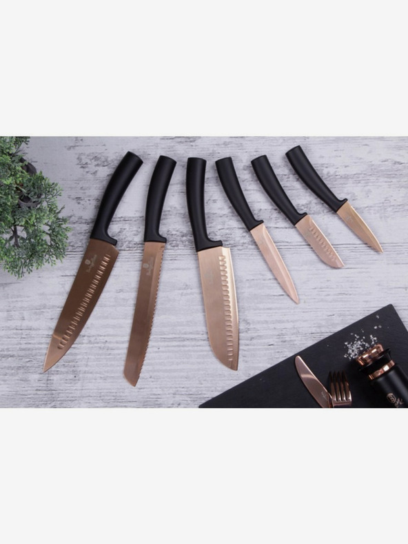 Berlingerhaus BERLINGERHAUS Rosegold Metallic Line Set mit sechs Messern mit Antihaftbeschichtung