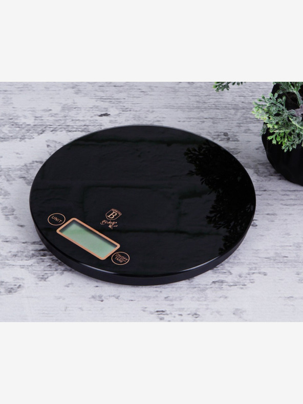 Berlingerhaus Digitale Küchenwaage rund 5 kg Schwarz Rose Collection BERLINGERHAUS