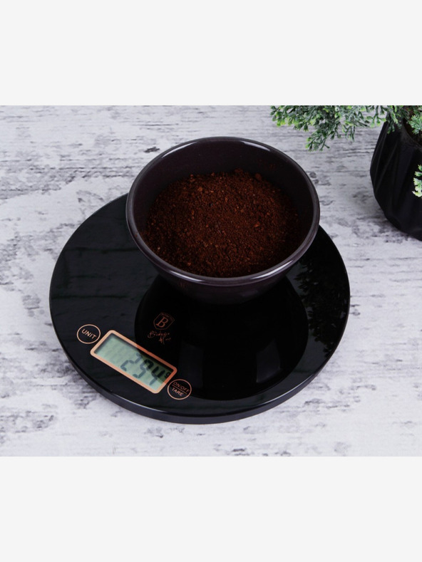 Berlingerhaus Digitale Küchenwaage rund 5 kg Schwarz Rose Collection BERLINGERHAUS