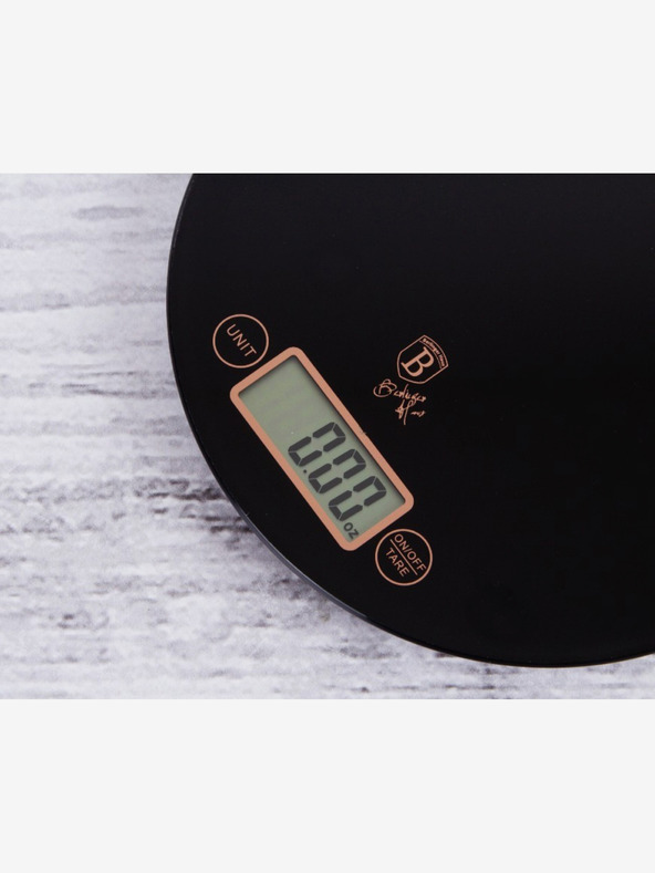 Berlingerhaus Digitale Küchenwaage rund 5 kg Schwarz Rose Collection BERLINGERHAUS