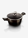 Berlingerhaus Kasserolle mit Marmoroberfläche 20 cm Shiny Black Collection 2 Deckel BERLINGERHAUS