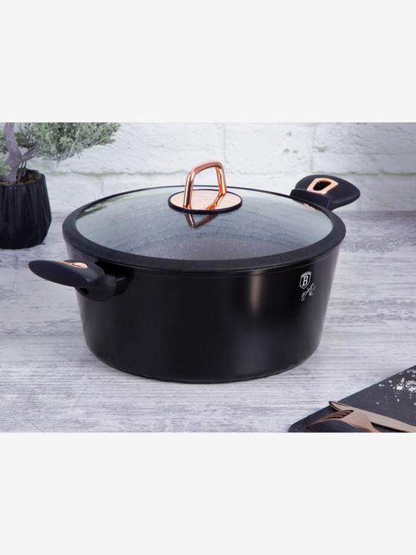 Berlingerhaus Wok mit Marmoroberfläche BERLINGERHAUS Black Rose Collection (28 cm)