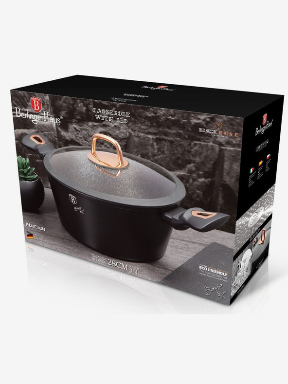 Berlingerhaus Wok mit Marmoroberfläche BERLINGERHAUS Black Rose Collection (28 cm)