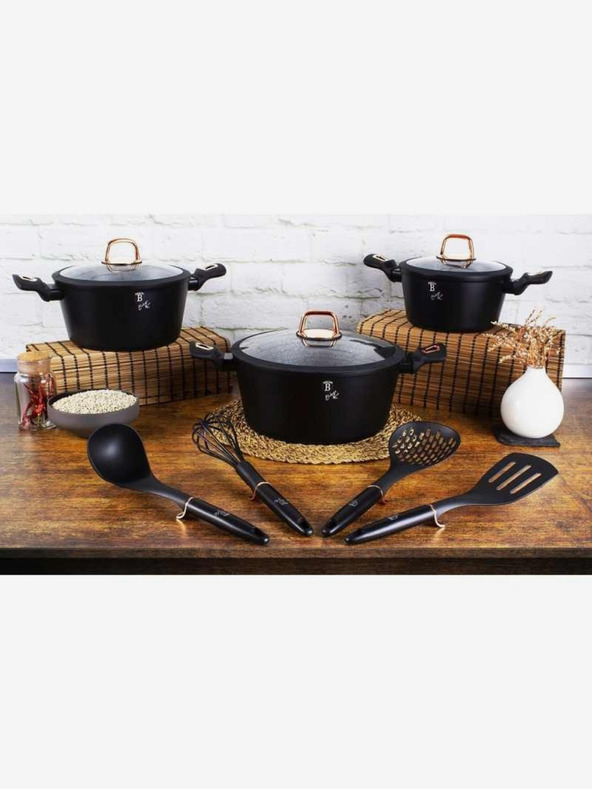 Berlingerhaus Wok mit Marmoroberfläche BERLINGERHAUS Black Rose Collection (28 cm)