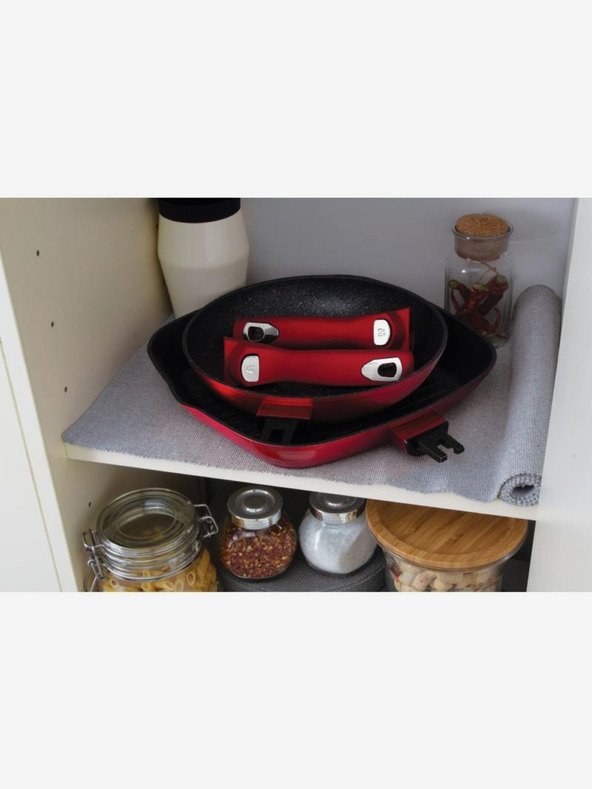 Berlingerhaus Pfannen-Set mit abnehmbarem Griff 5-teilig Burgundy Metallic Line Grill BERLINGERHAUS