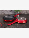 Berlingerhaus Pfanne mit Marmoroberfläche 3er Set Burgundy Metallic Line BERLINGERHAUS