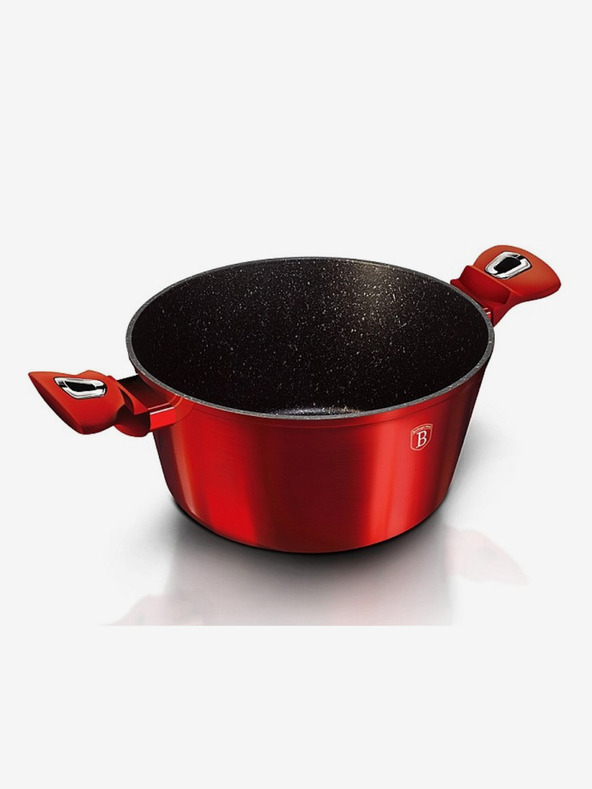 Berlingerhaus Kochgeschirrset mit Marmoroberfläche 13 tlg. Burgundy Metallic Line I BERLINGERHAUS