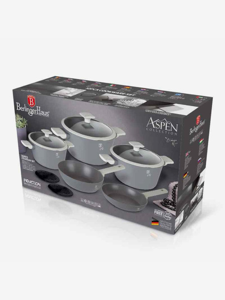 Berlingerhaus Kochgeschirr-Set mit Antihaft-Titan-Oberfläche 10-teilig Aspen Collection BERLINGERHAUS