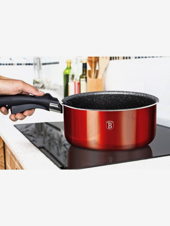 Berlingerhaus Kochgeschirr-Set mit abnehmbarem Griff 12-teilig Burgundy Metallic Line BERLINGERHAUS