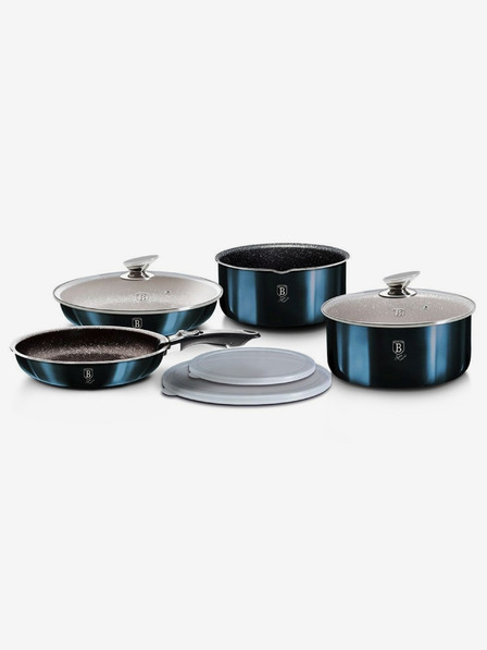 Berlingerhaus Kochgeschirr-Set mit abnehmbarem Griff 9-teilig Aquamarin Metallic Line BERLINGERHAUS