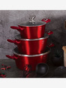 Berlingerhaus Kochgeschirr mit Marmoroberfläche 17-teilig Burgundy Metallic Line BERLINGERHAUS