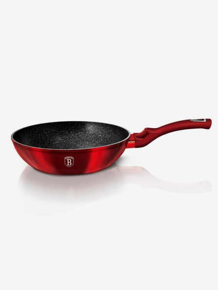 Berlingerhaus Wok-Pfanne mit Marmoroberfläche BERLINGERHAUS Burgundy Metallic Line (28 cm)